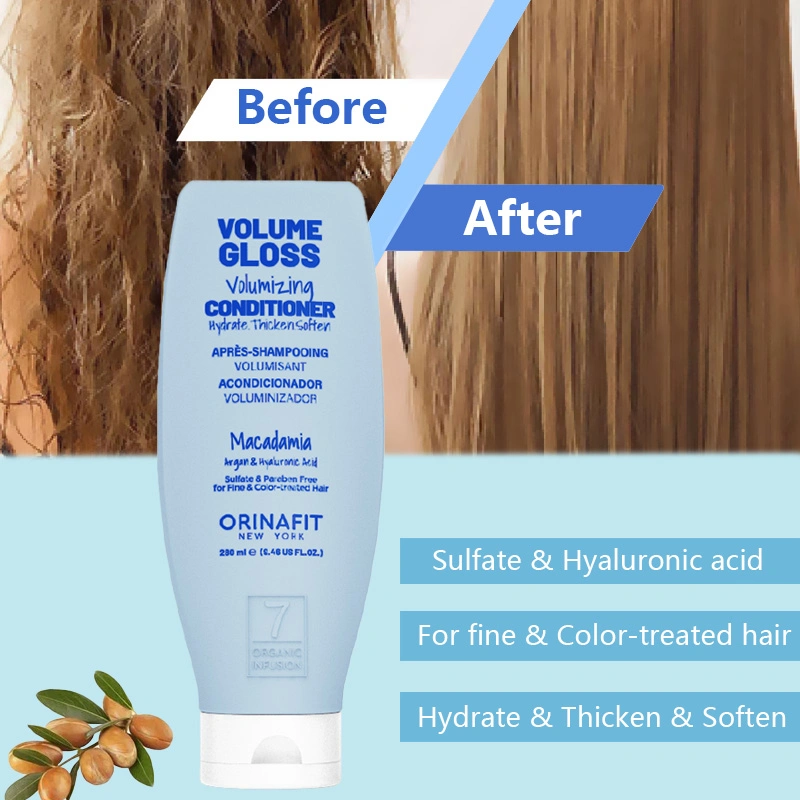 Volumizing Hydrate Thicken Soften Macadamia Argan Hyaluronic Acid Sulfate Free Paraben Free for Fine Color-Treated Hair Conditioner