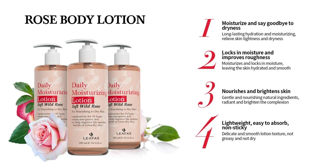 High Quality Moisturizing Lotion Rose Body Lotion for Dry Skin