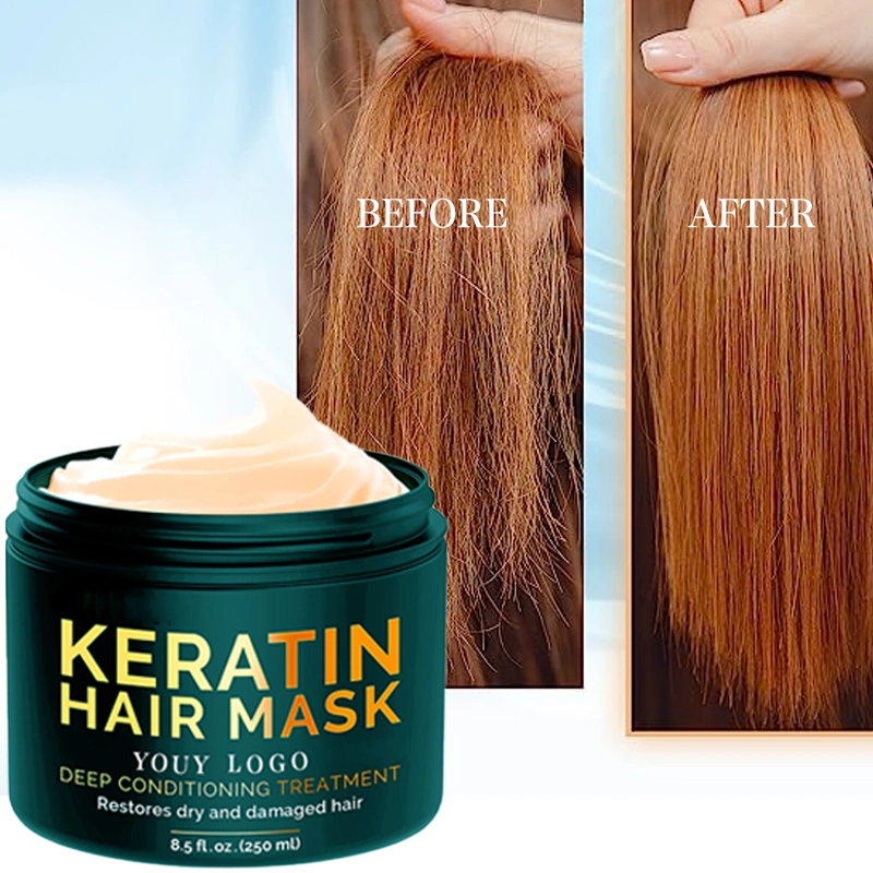 Professional Keratin Hair Mask Repair Damaged Anti Loss Hair Fall 8 Seconds Repair Cream OEM Private Label