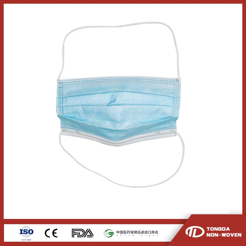 Disposable 3 Ply Black White Blue Face Mask with Head Loop