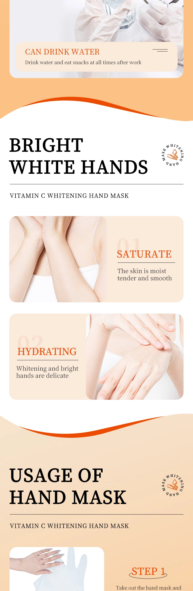 Whitening Hand Cream Anti-Chapping Moisturizing Remove Dead Skin Hand Mask