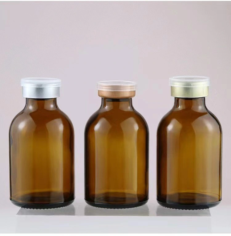 250ml 500ml Glass Bottle Factory Amber and Clear Moulded Serum Glass Vial