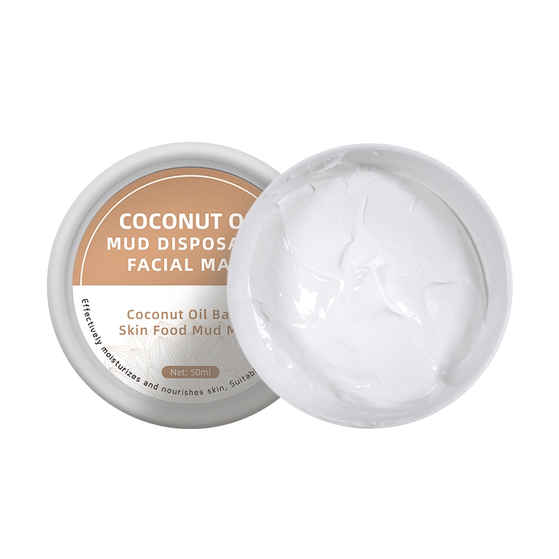 Custom Logo Face Beauty Skin Care Product Private Label Facial Anti Acne Natural Organic Kaolin Clay Coconut Mud Mask