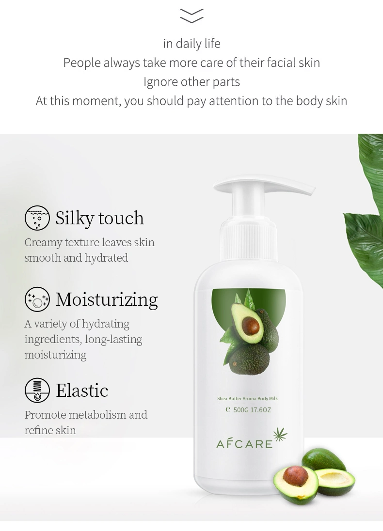 Private Label Organic Brightening Milk Body Lotion Avocado Body Milk Lotion