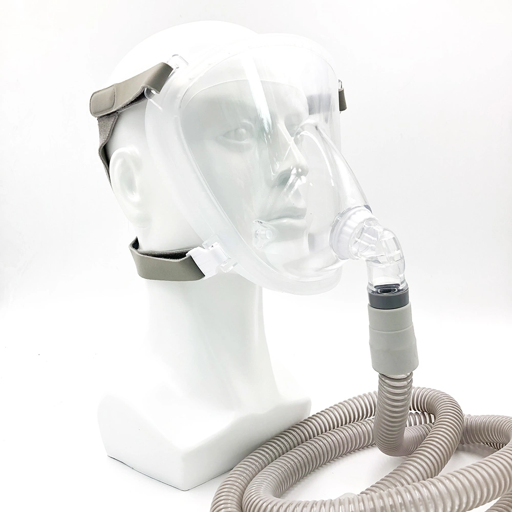 Sleep Apnea Bipap Full Face Anaesthesia Oxygen Breathing CPAP Mask with Headgear