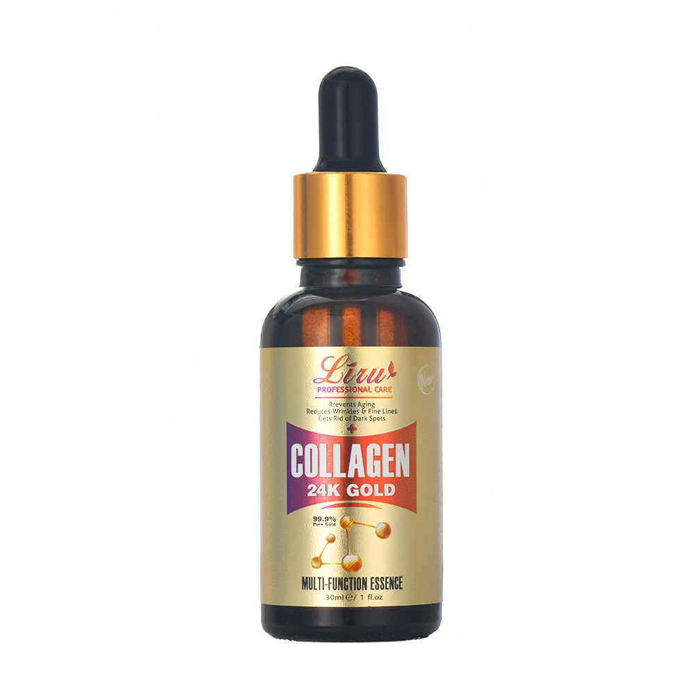 Private Label Skin Care Brightening Hyaluronic Acid Essence 24K Gold Collagen Face Serum