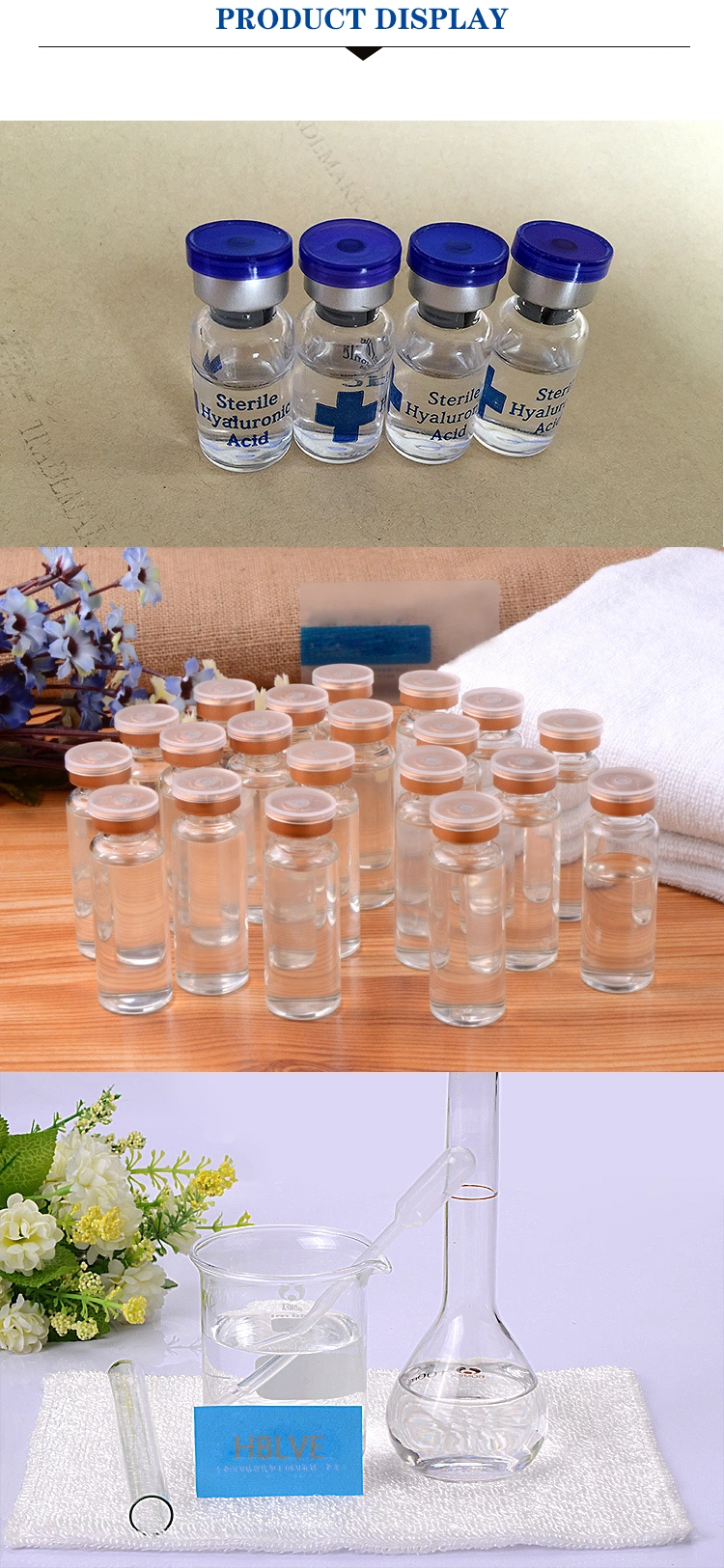 Factory Price Skin Care 5ml Ampoule Non-Crosslinked Hyaluronic Acid Whitening Face Serum Hydrating