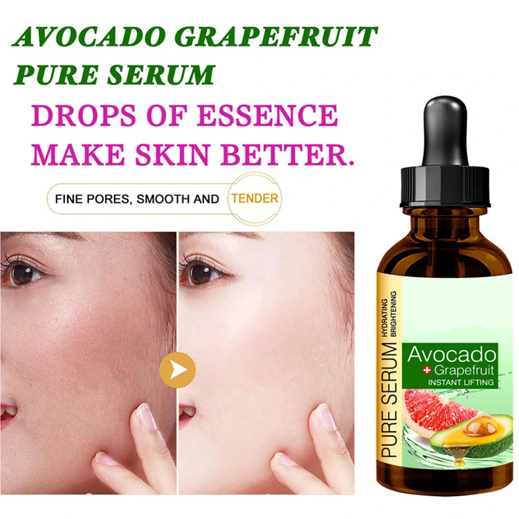 Natural Hydrating Brightening Avocado Grapefruit Moisturizer Skin Face Serum