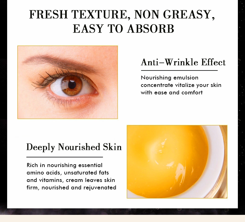 Customize Logo Natural Caviar Eye Cream for Dark Circles Reduces Fine Lines Dark Circles Puffiness Anti Aging Wholesale