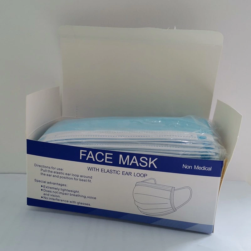 PP Non-Woven Fabric 3ply Earloop Face Mask 25GSM for Anti Dust