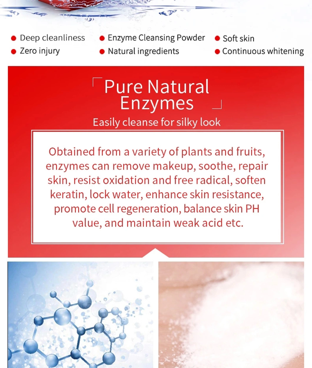 OEM Private Label Face Wash Cleansing Powder