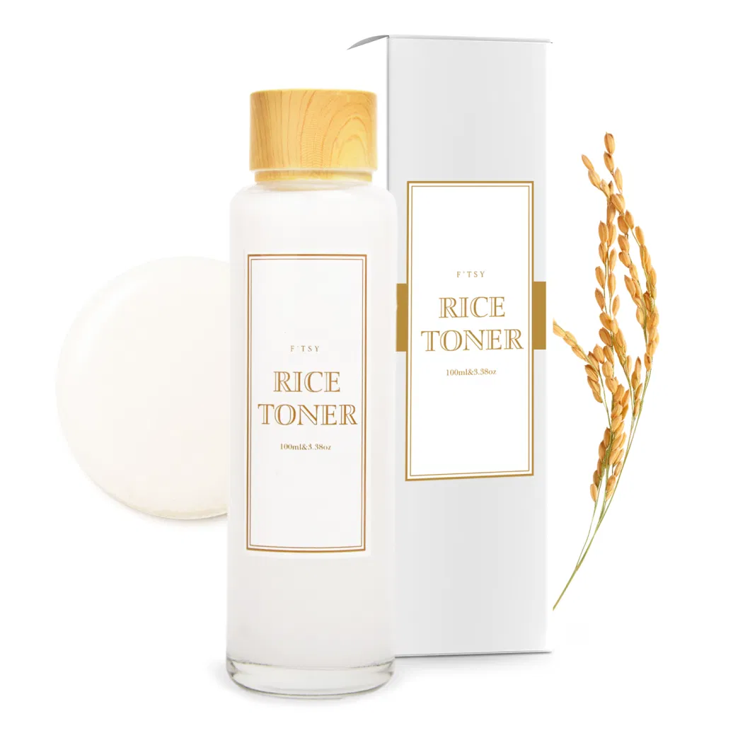 Private Label Anti Aging Rice Toner Hyaluronic Acid Whitening Rice Extract Face Toner