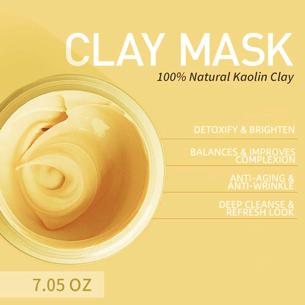 Private Label Natural Deep Cleansing Clay Facial Mask Brightening Turmeric Powder