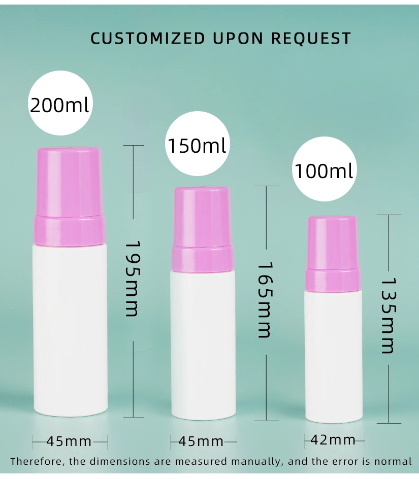 50ml 100ml 150ml Custom Colors Printing Pet Plastic Bottle Soap Dispenser Bottle Face Wash Hand Wash Cleanser Foam Pump Bottle