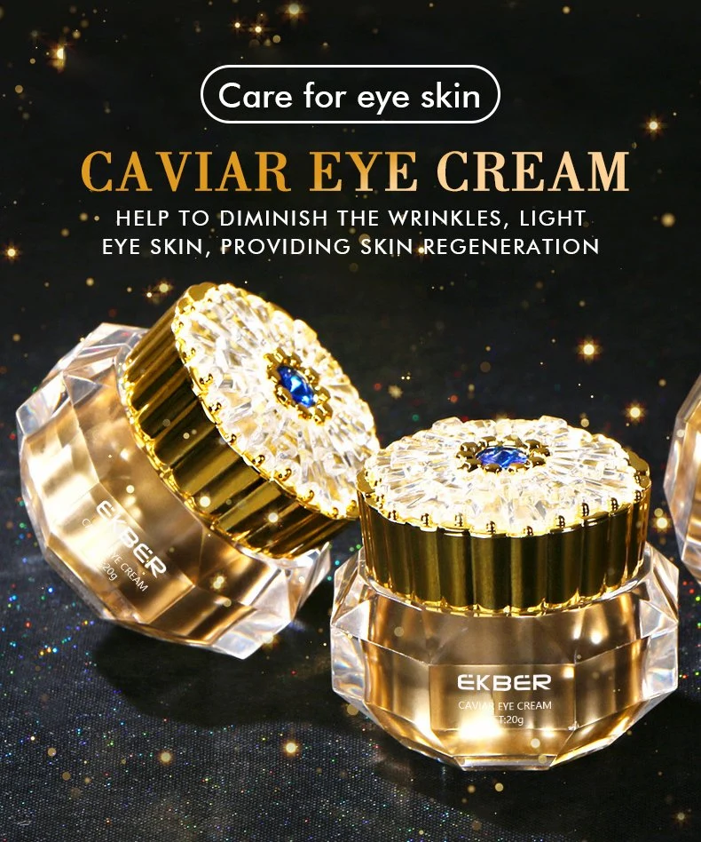 Customize Logo Natural Caviar Eye Cream for Dark Circles Reduces Fine Lines Dark Circles Puffiness Anti Aging Wholesale