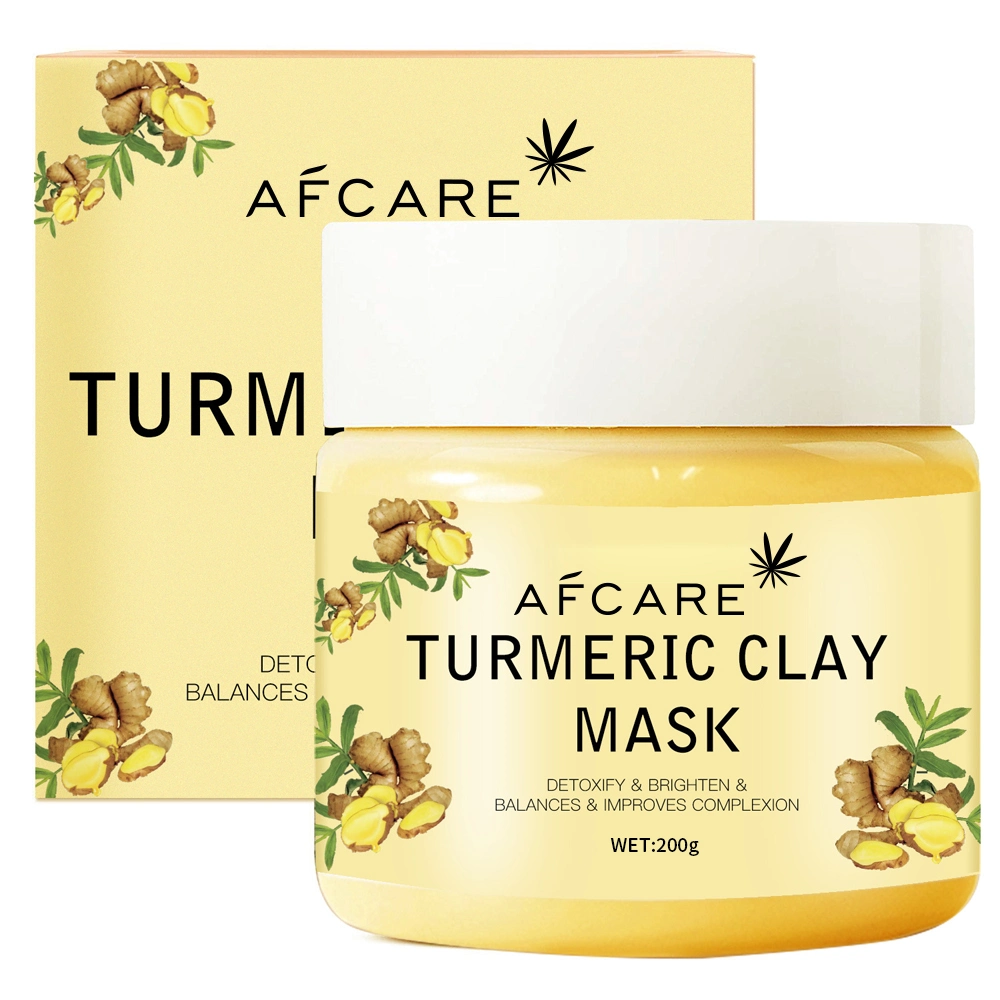 Private Label Natural Deep Cleansing Clay Facial Mask Brightening Turmeric Powder