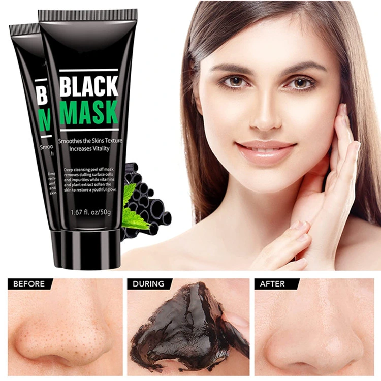 Private Label Bamboo Activated Charcoal Peel off Blackhead Remover Mask