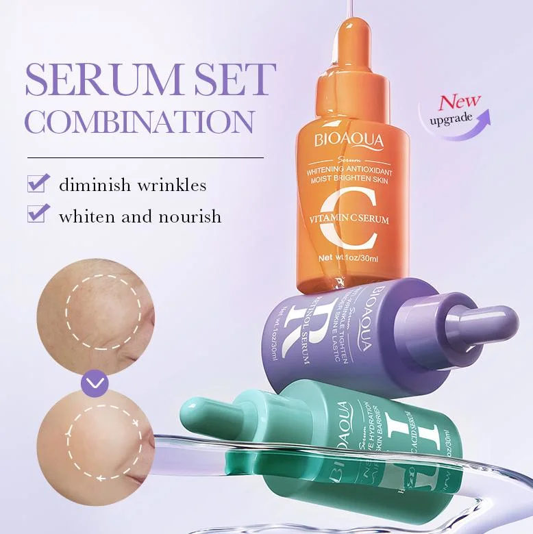 Online Wholesale in Stock Factory Direct Sales Serum Anti-Wrinkle Whitening Serum Kit Remove Black and Yellow Serum Hydrating, Moisturizing