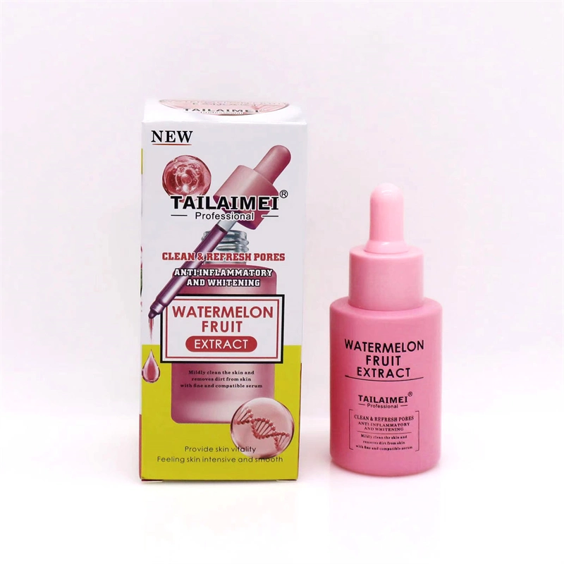 Tailaimei Private Label Watermelon Fruit Extract Serum Face Cleansing Serum Pore Refining Smoothing Brightening Whitening Serum