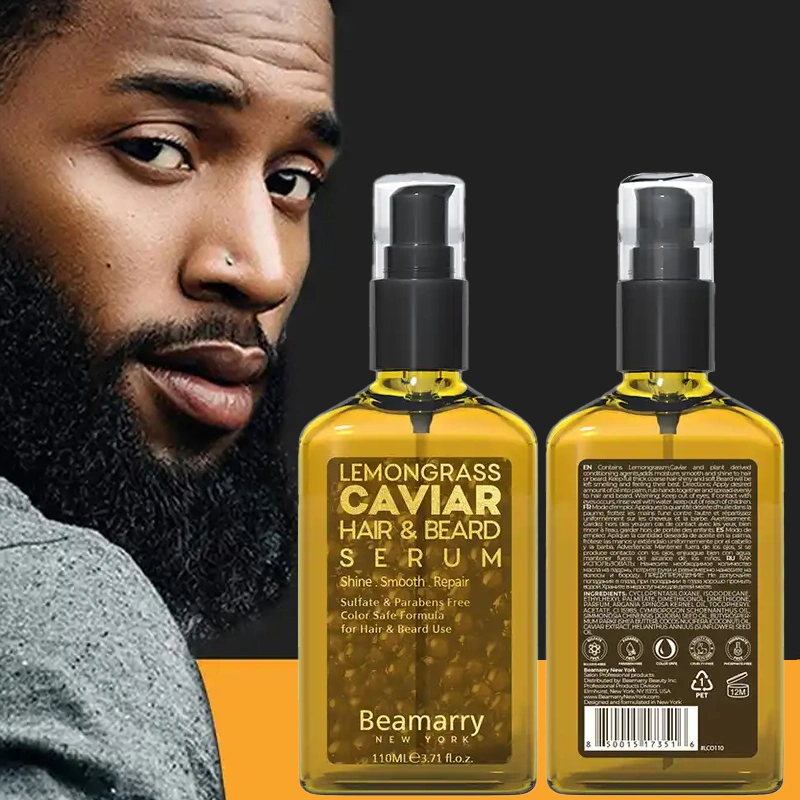 Beamarry Private Label OEM ODM Hair Care Hair Beard Treatment Lemongrass Caviar Hair &amp; Beard Serum for Hair &amp; Beard