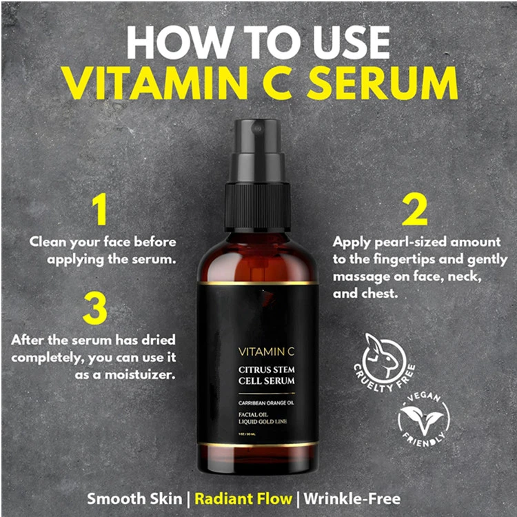 Custom Stem Cells Vitamin C Serum Skin Brightening Facial Serum