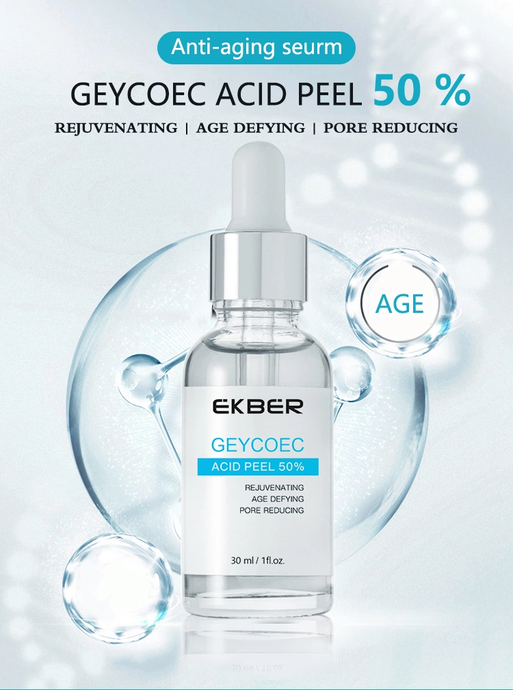 Glycolic Acid 50% Face Serum for Acne Whitening Aging Rough Skin Chemical Peel Solution Glycolic Acid Skin Care