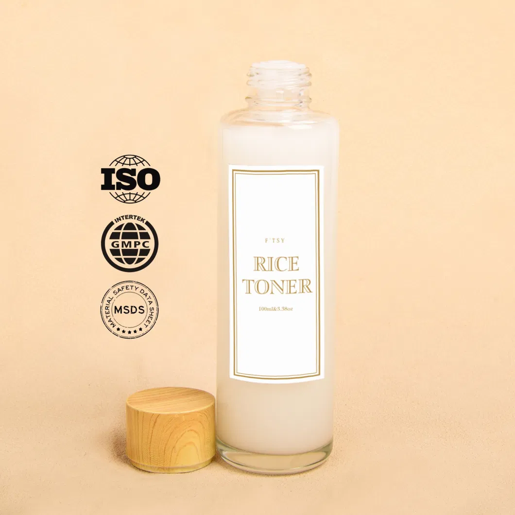 Natural Brightening Anti Wrinkles Rice Toner Niacinamide Soothing Rice Extract Face Toner