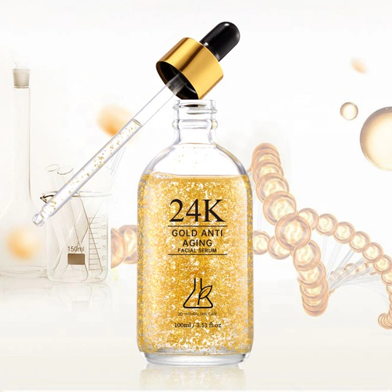 OEM Customized Logo Brand Skincare Glowing Radiance and Anti-Aging Wrinkle Essence Face Toner 24K Gold