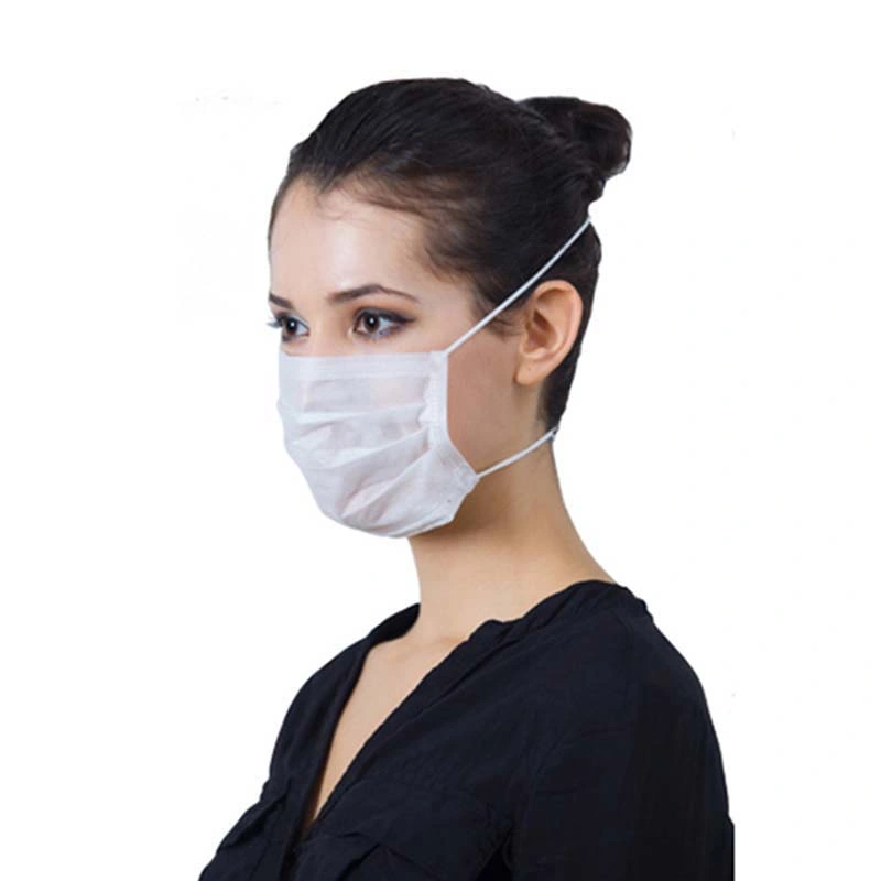 Es White Cleanroom Face Mask 3ply with Elastic