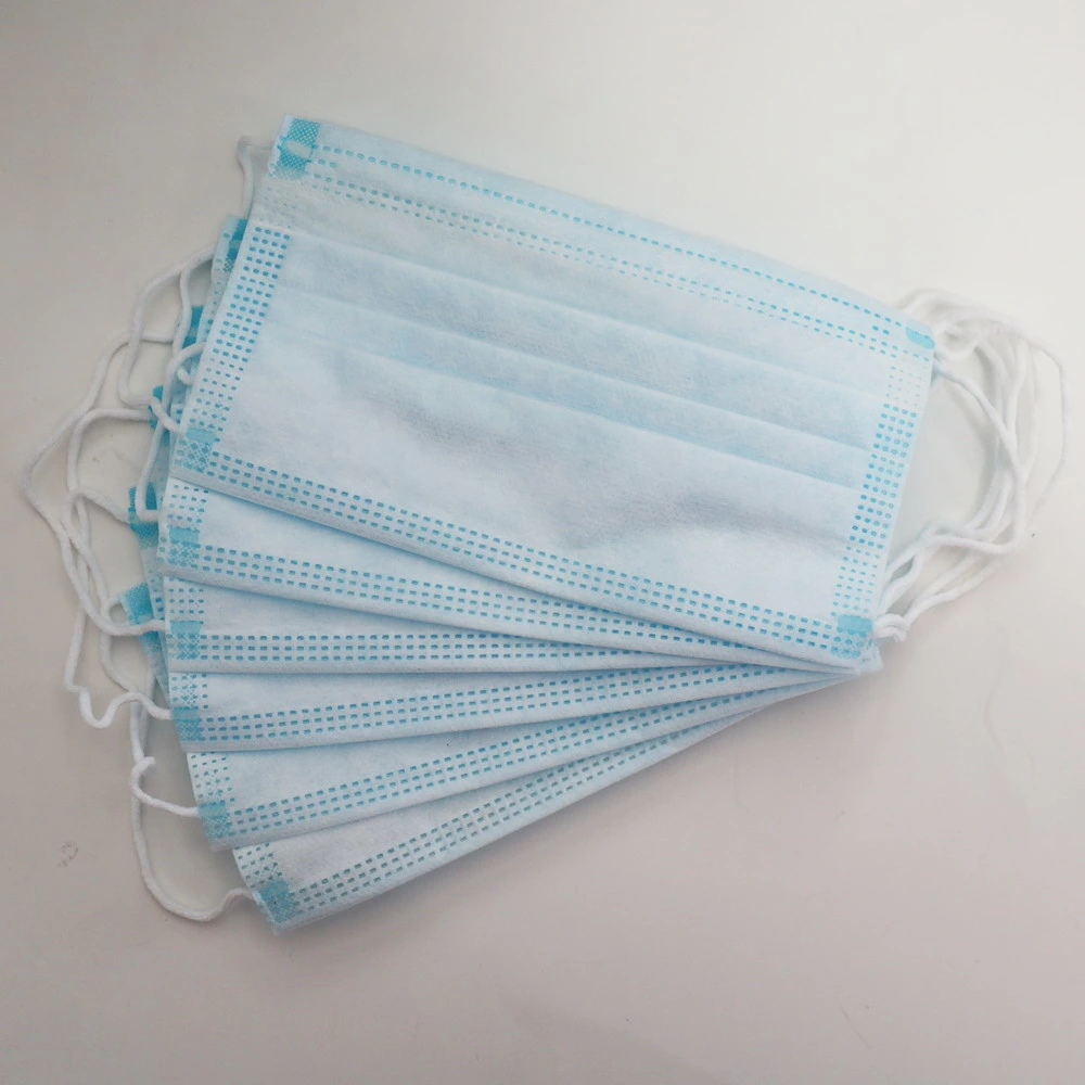 Facial Mask Disposable Dust Non Woven Fabric 3 Layers Disposable Face Mask