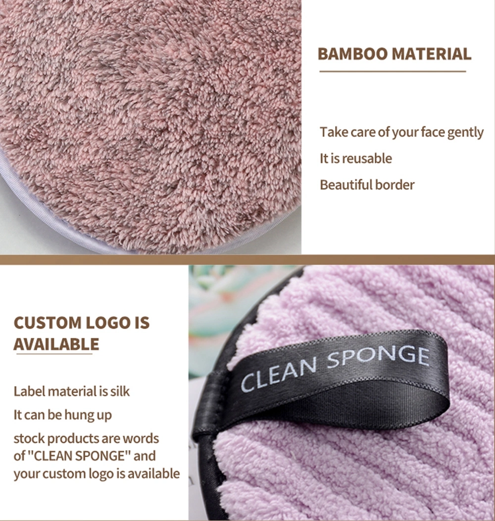 Wholsale Colorful Bamboo Cleansing Sponge Pad Makeup Pad Remover