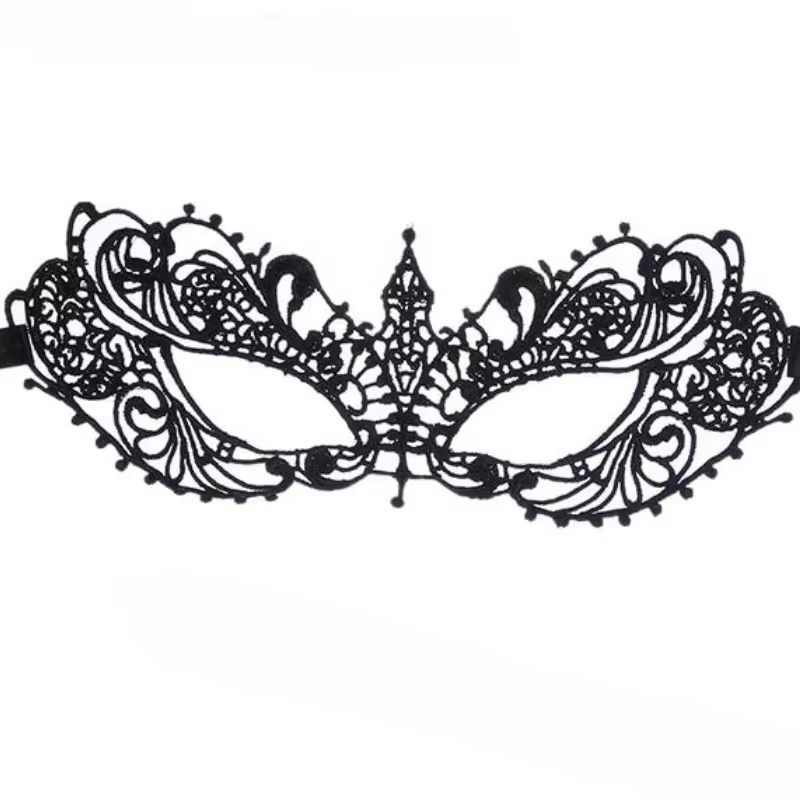 2024 New Women Halloween Cosplay Venetian Party Prom Ball Lace Eye Black Masquerade Mask