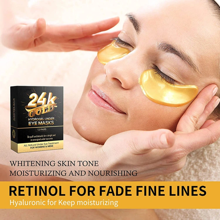 Anti Aging 24K Gold Hydrogel Under Eye Mask for Women and Men