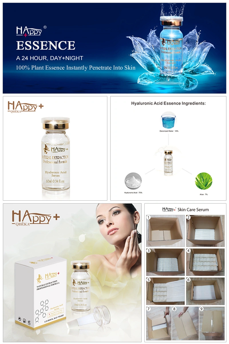 Manufacturer Supply Best Moisturizing Happy+ Hyaluronic Acid Facial Serum