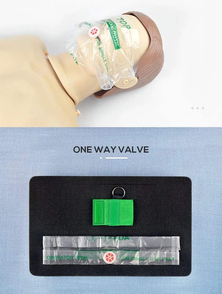 Factory Wholesale CPR Mask Keychain with One-Way Valve