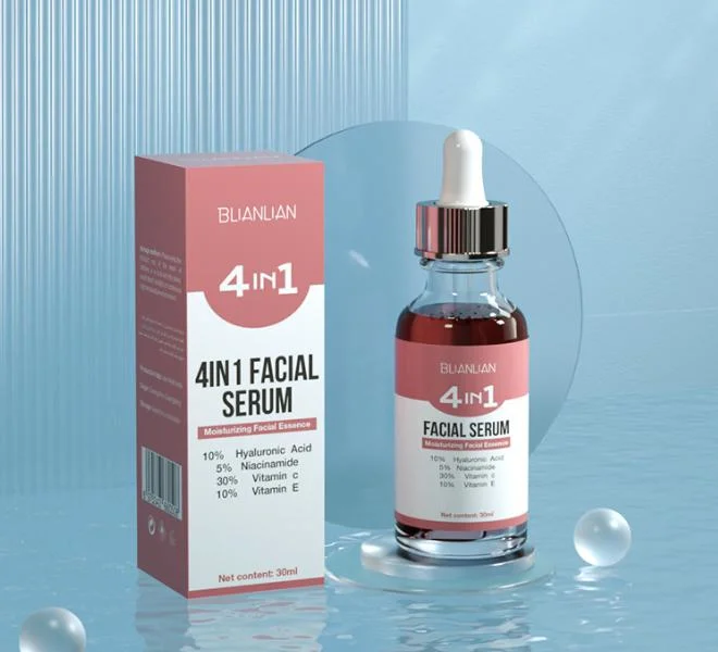 Online Wholesale in Stock Korean Skincare Anti Aging Hyaluronic Acid Niacinamide Vitamin C E Skin Care Face Serum Facial Whitening 4 in 1 Serum