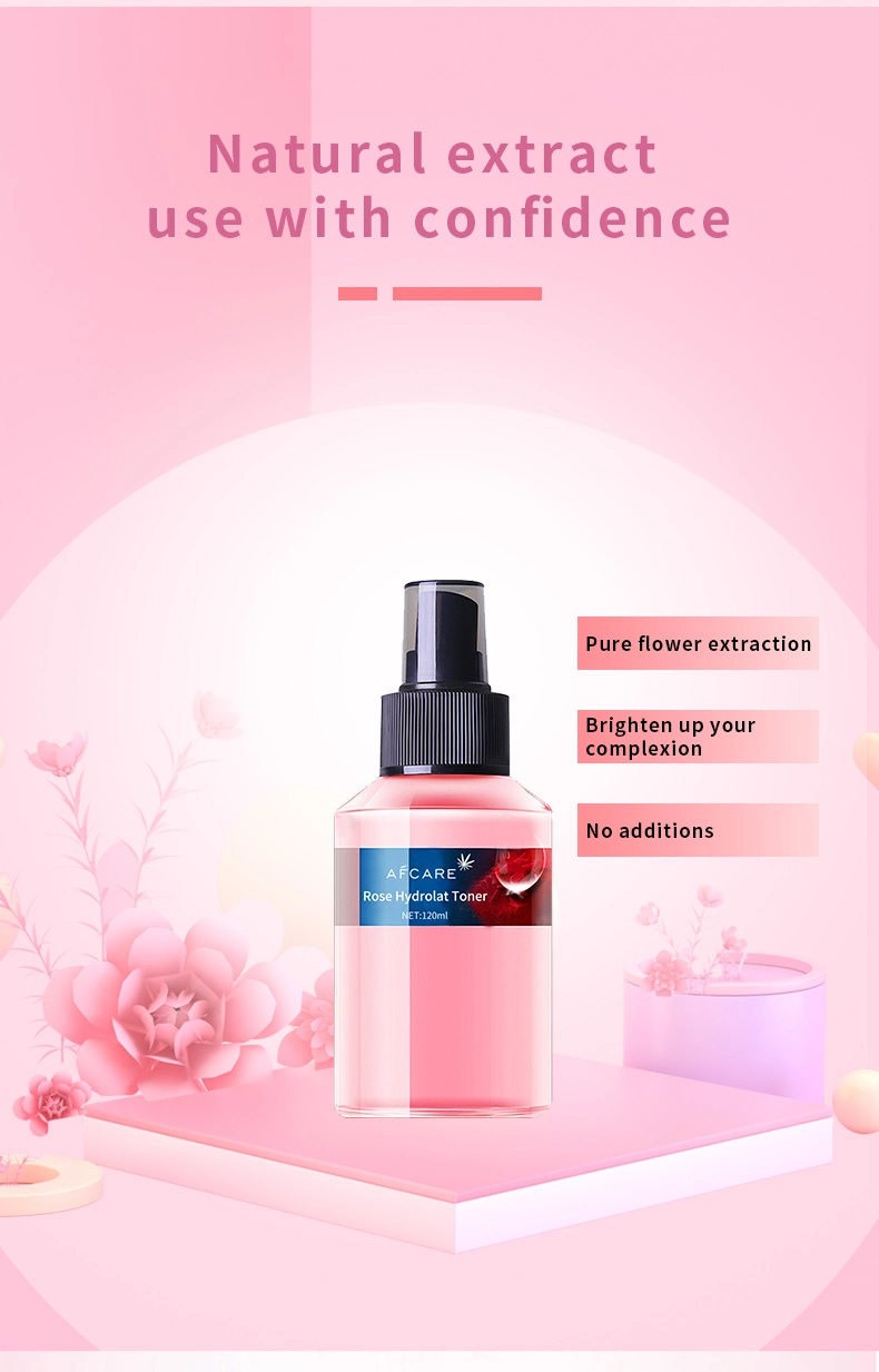 High Quality 100% Organic Rose Water Spray Brightening Spray Hydrating Toner Skin Care Face Toner Aha