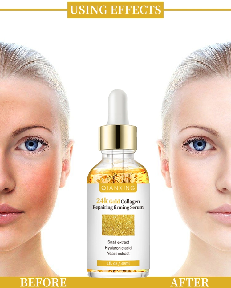 OEM/ODM Anti Aging Moisturizing Firming Vitamin E Collagen 24K Gold Face Serum