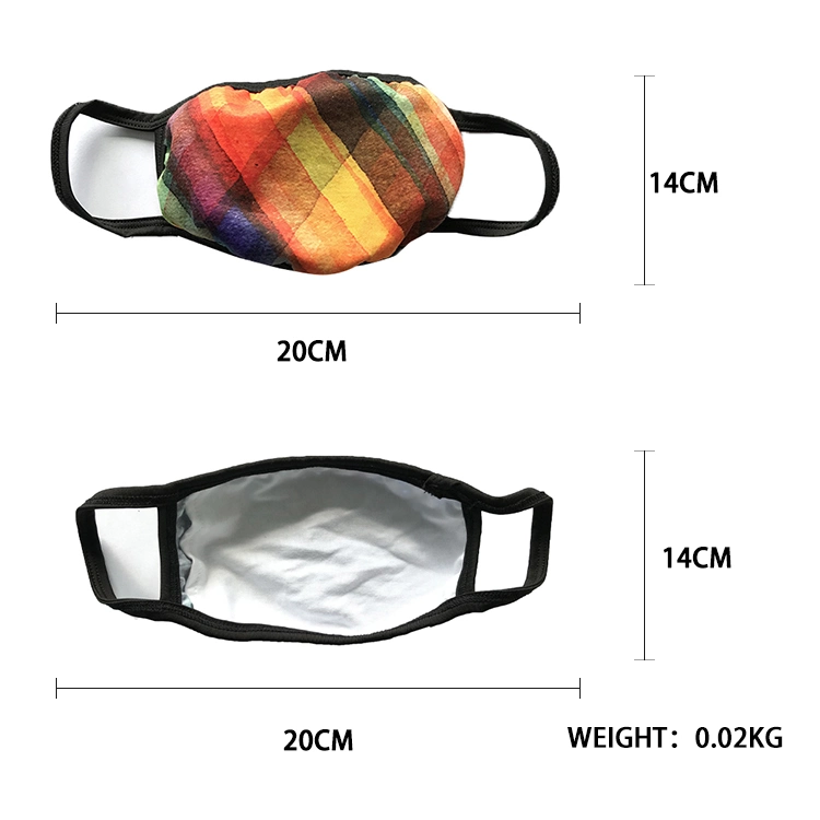 China Factory OEM Pattern Reusable Pure Cotton Face Shield Anti Dust Personal Protective Respirator Fabric Face Cover Mask