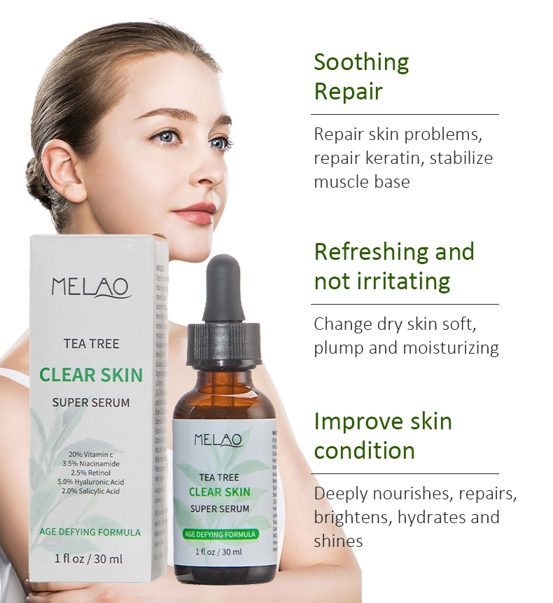 Private Label Skin Care Serum 20% Hyaluronic Acid &amp; Vitamin E OEM Organic Anti Aging Brightening Wrinkle Face Vitamin C Serum for Hainan Seafort Healthcare Lt