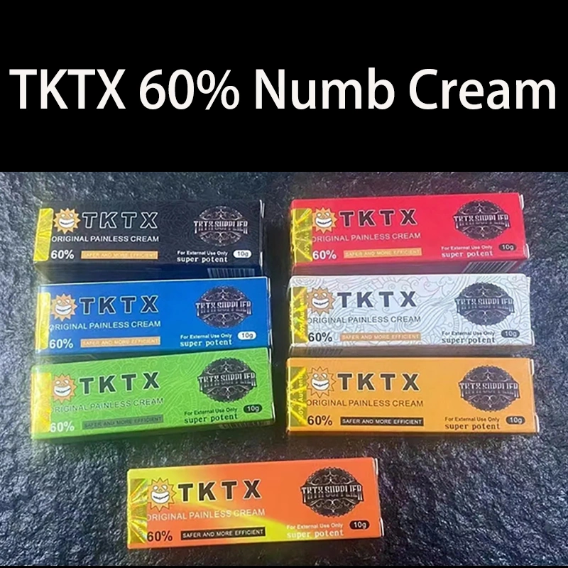 Wholesale OEM Factory Supplier 10g White Pink Color Real Tktx Numb Cream Deep Anesthetic Ointment Laser Tattoo Tktx Strong Numbing Cream