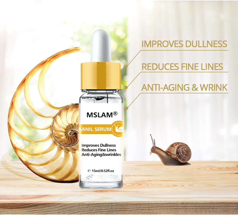 Mslam Natural Snail Filtrate Extract Essence Facial Care Serum Anti-Acne Moisturizing Repair Snail Serum