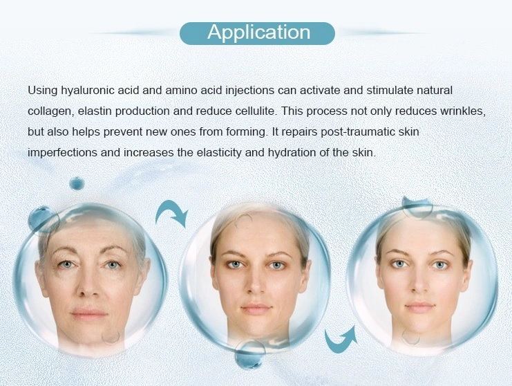 Non Crosslinked Hyaluronic Acid Syringe Package Water Lightening Skin Hydration Microneedling Serum