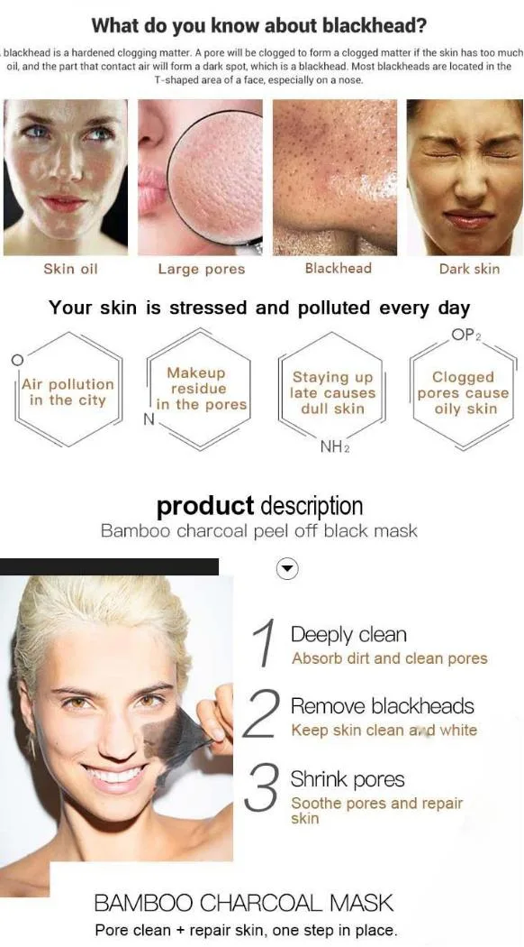 Bamboo Charcoal Blackhead Removal Mask Mild and Safe Mask