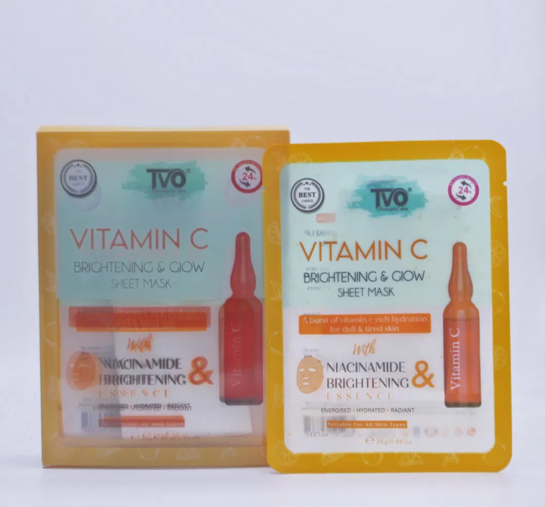 Private Label OEM Vitamin C Brightening Lightening Whitening Facial Mask Sheet