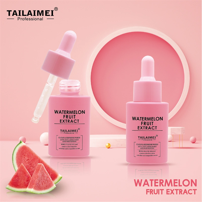 Tailaimei Private Label Watermelon Fruit Extract Serum Face Cleansing Serum Pore Refining Smoothing Brightening Whitening Serum