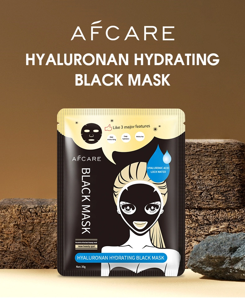 Wholesale Hydrating Black Face Mask: Hyaluronan, Arbutin, Vitamin C, Niacinamide