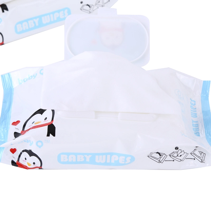 Printed Big Facial Tissue Package Disposable Baby Wipes Travel Wet Wipes 100PCS