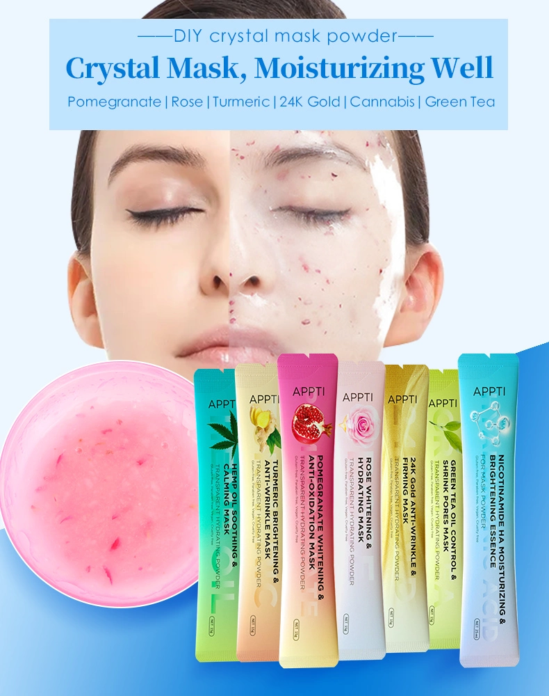 Organic Brighten Cleansing Peel off Powder Natural Jelly Facial Mask Powder