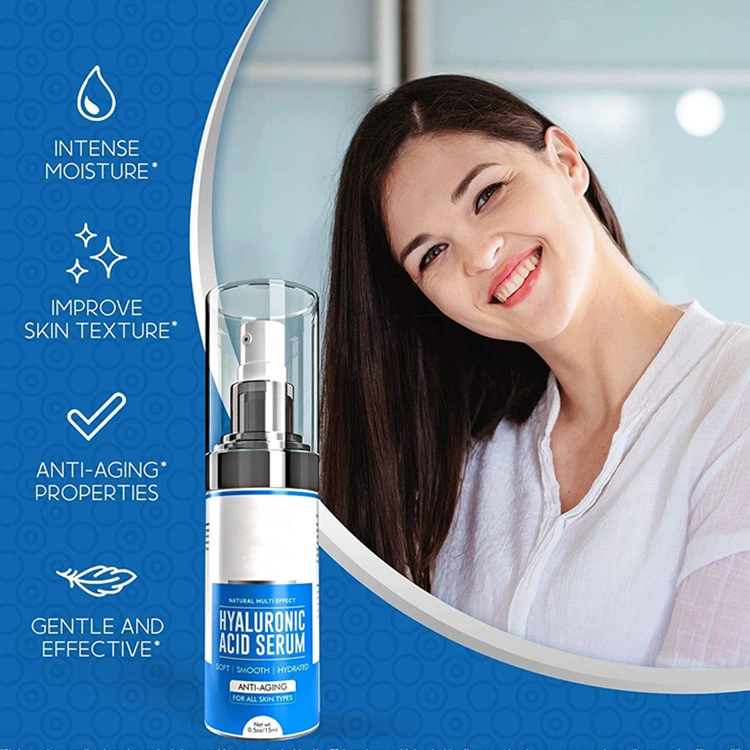 Advanced Custom Anti Aging Skincare Moisturizing Hyaluronic Acid Serum